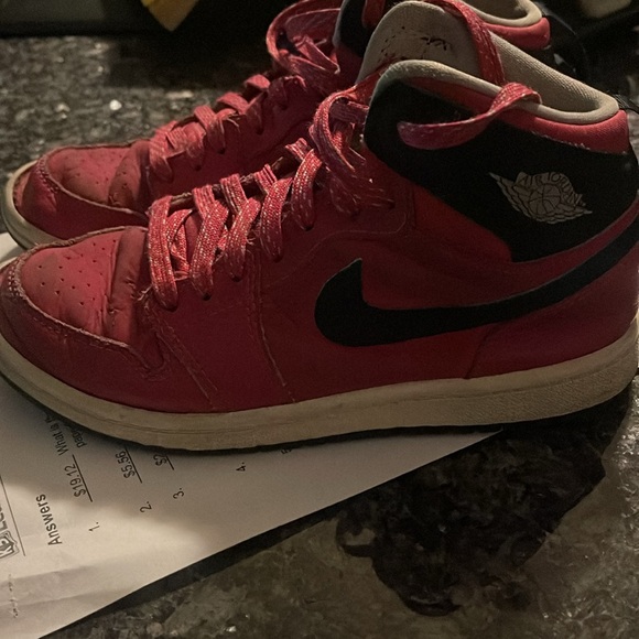 Pink Girl Jordan Hi Tops- size 3 - Picture 2 of 8